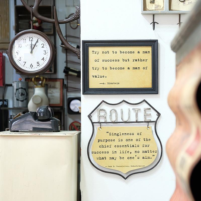 S588美式复古文言艺范英志文字母牌英文名句励挂画GCL装饰画挂字