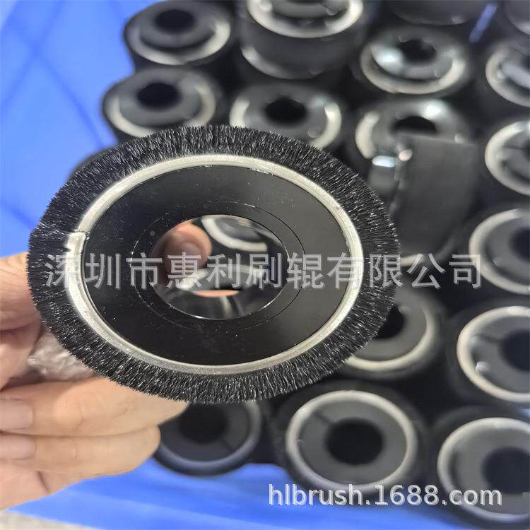 惠利铝业机械毛轮除尘抛光小型毛刷辊轮尼龙工清刷洗合金毛000020