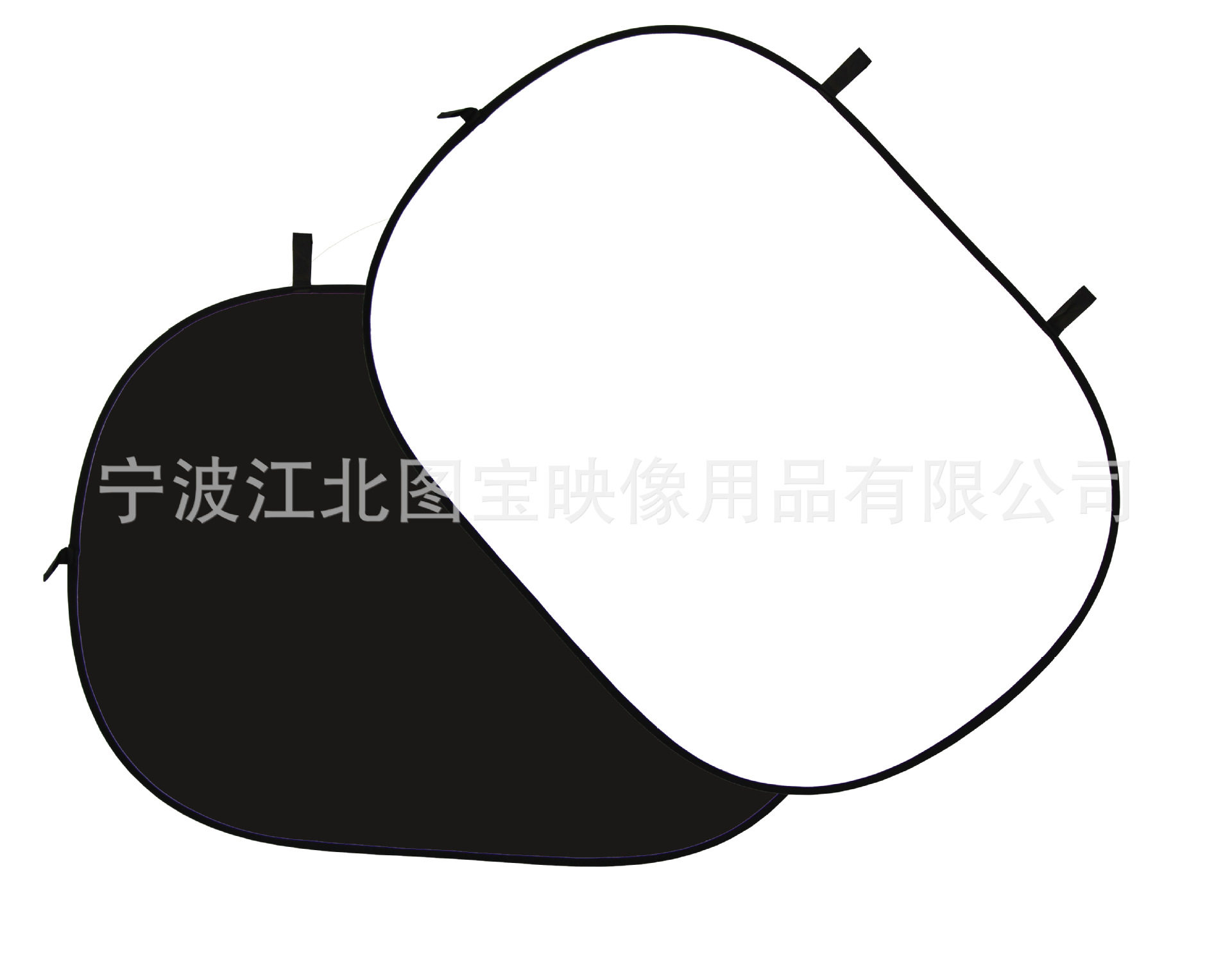 全棉抠像抠图背景板 150*200CM黑白两面 可折叠 送便携包双面