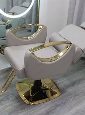 网红PQZ美发椅发廊座椅理椅椅可放倒刮胡发升降子旋转剪发烫染椅