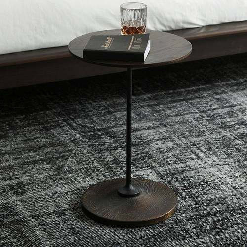 现代简约实木几铁艺REO物桌子客厅圆形头边几茶休闲角几卧室床置