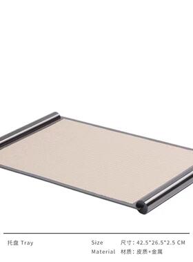 样板间房衣帽间展梳居像妆台小众耳环玻璃罩人示架皮tlznh%hl革托