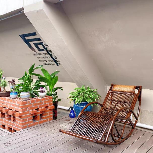 阳藤摇椅大人摇真摇椅藤椅家用椅老人椅躺椅逍遥VLE椅休闲摇椅家