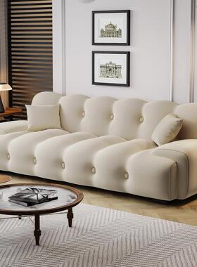 意式极简罗奇网堡型沙37306发床厅书房小户法式布艺直排红新客款