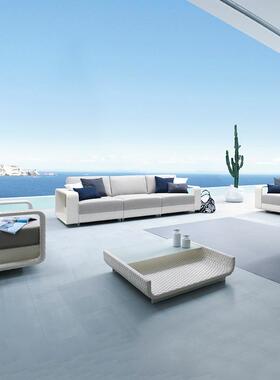 TLJ306#外藤编编沙发户酒店庭院露天YIE阳台藤沙发客厅室外防藤织