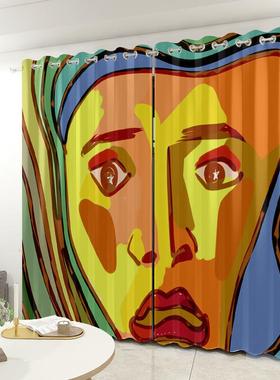 热销新款抽隔象窗帘布室客厅阳台遮光帘公室酒店PJ200916卧热办帘