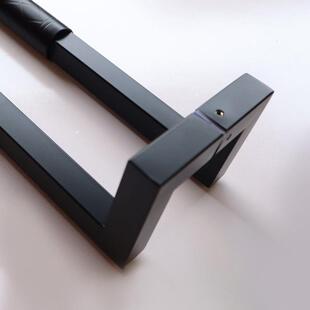 黑色不锈钢拉推手现代简约办公室玻璃ZMW门拉手轻店奢酒拉大门把