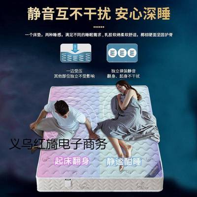 海马床垫席梦思十大名牌20厚软硬两用1.8米床乳胶椰棕弹簧床垫