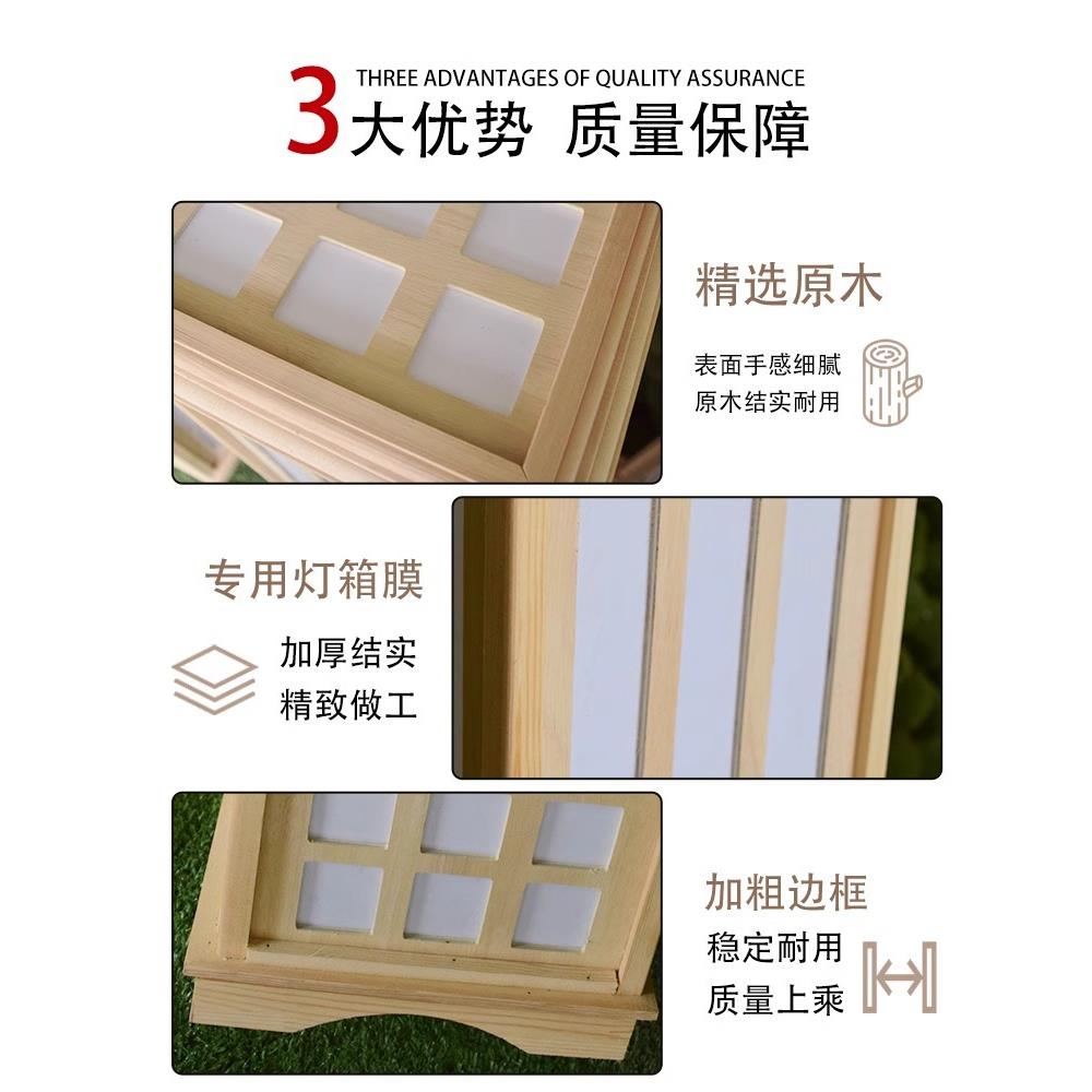 台BIE新款中式路引婚庆装饰道具原木灯光柱方引迎路宾舞婚礼布置