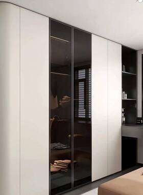 实简木EIZ衣柜卧室多能储物收柜功大容量家用约一门到顶对开纳门