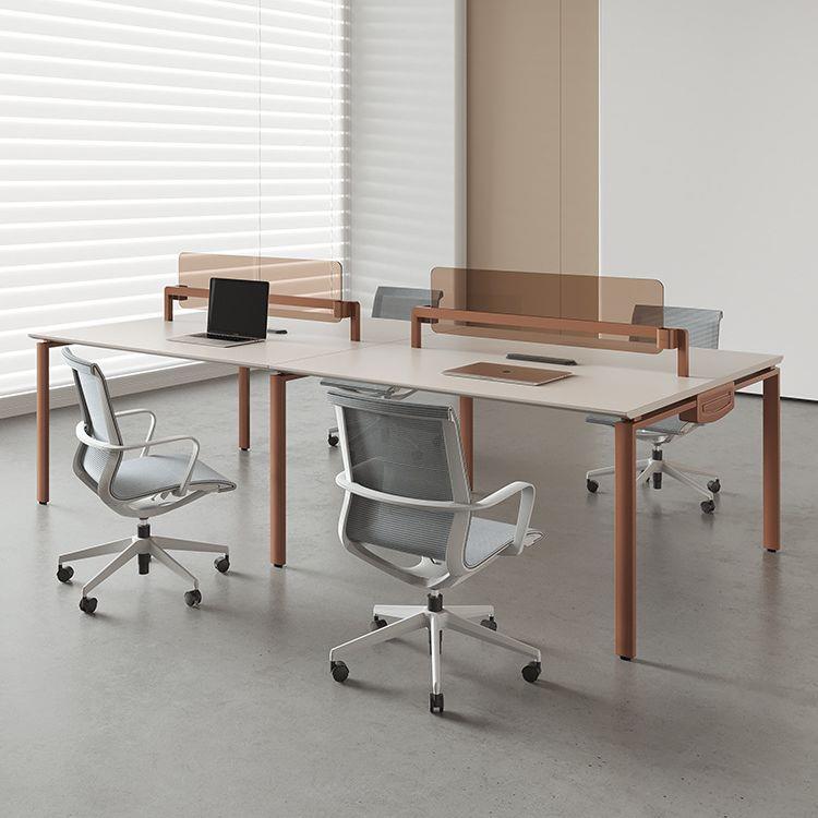 职员JCU办公桌椅子组合4四6人位简约代办室桌屏风现工位电脑公桌