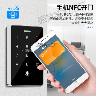 IIC锁双频防水门禁一体机触摸背按键磁力D电光插锁套装手ZAU机NFC