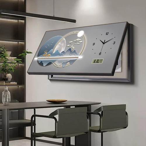 大尺钟寸电表箱装饰画带表年历福禄双全餐厅万配电遮NAW挡画箱时