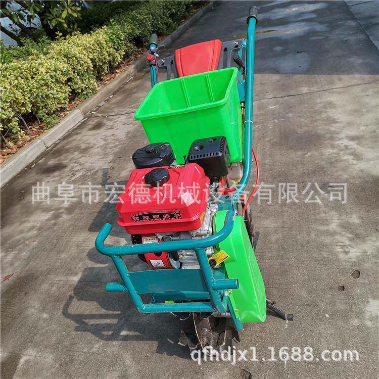 汽油手推米地玉播施VSU肥机自式种施肥走机双行玉米小麦播种机