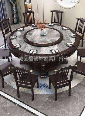 新中岩式板餐实木小户桌型家用伸缩折方圆两叠用多功能可变HSF圆