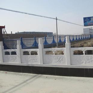 古石精板雕栏花岗岩大理石芝麻桥梁仿护城河道白石栏杆石桥护栏杆