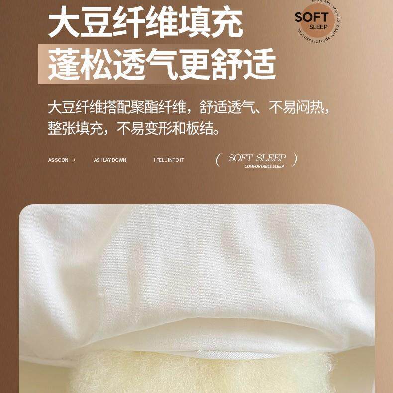 类大豆维被春秋被宿舍被子冬被棉被用100纯棉LIE被芯四季通纤夏a