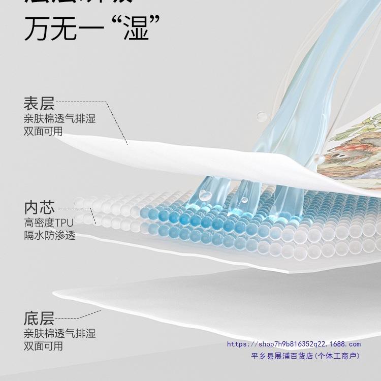 新生儿隔尿垫巾防婴水可洗床宝宝隔垫尿片GUL透气2条夜装
