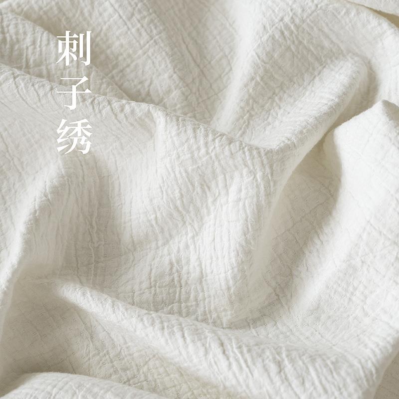 被素色A类纯棉床ZHL-117-上件套民宿水洗四全棉白色套婴级裸睡酒