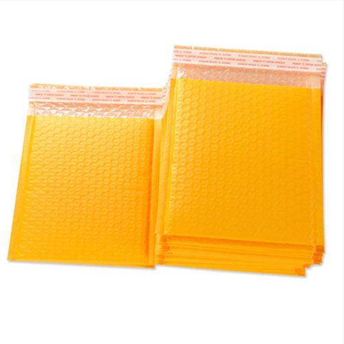 黄色共挤膜气泡袋小件打包带减震减压气泡袋不透光电商快递袋