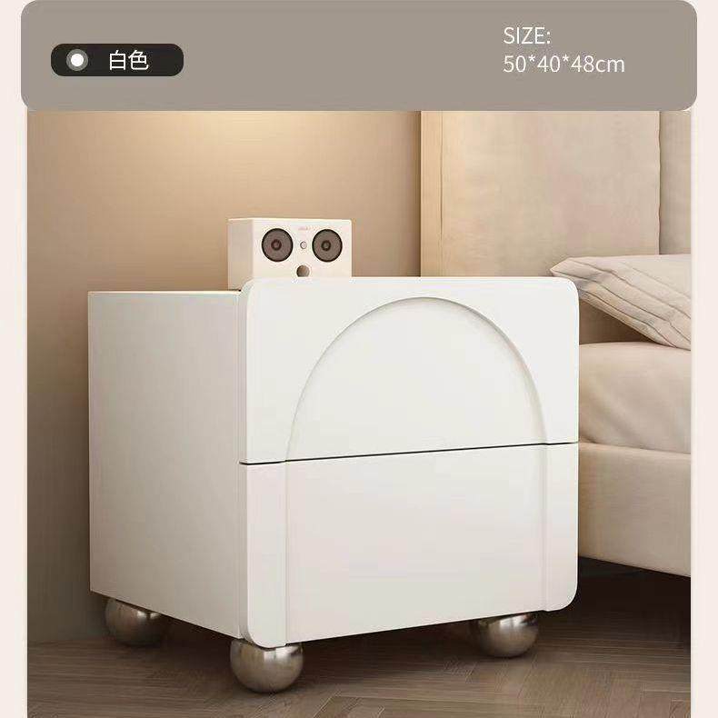 简创意烤漆纳柜收柜免安装床极头简约EIO现代卧室置物设计师柜边