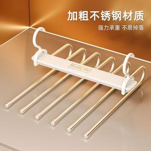 包邮 衣架无子痕无品牌 折叠裤 家用多层裤 架不锈钢衣柜 多夹功能裤