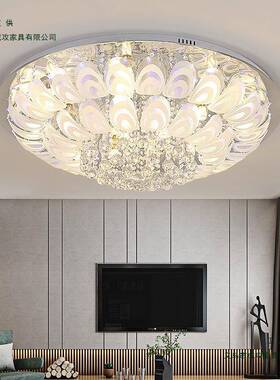 大气厅新款客灯现代le大dYBF吸顶灯水晶灯圆形约卧室灯气温馨简浪