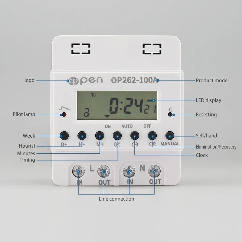 OP26-100A智能时控开关20V时定2开关时间控2制器可AKZ定时自动开