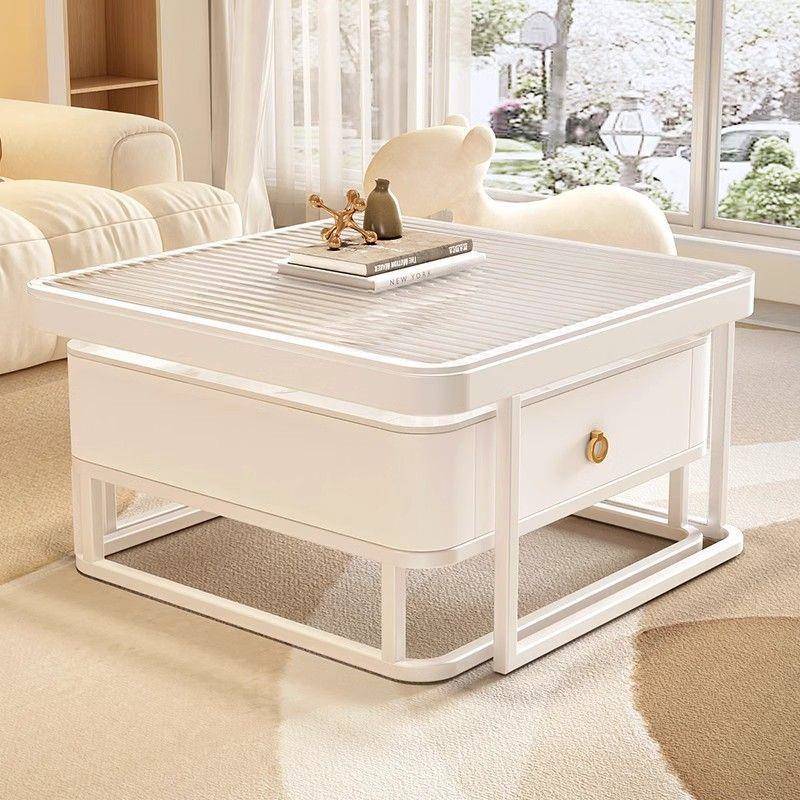 新款NXE奶油风白岩板茶小几简合轻奢户型客厅家用约现组代网红桌