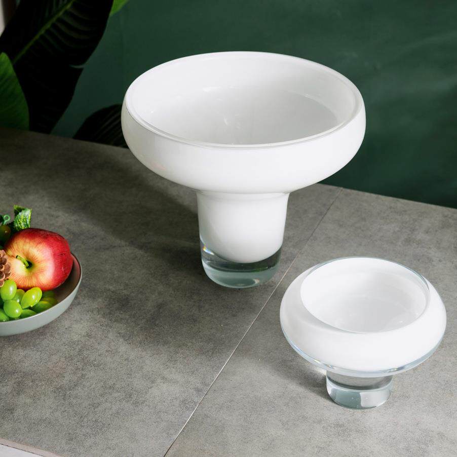 美创意高脚圆形水家晶玻璃花JX77013瓶琉酒店民式宿仿真花居装饰