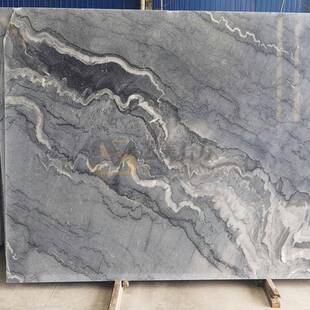 广西灰石洋海蓝布墅鲁斯灰天然大院理石酒店别庭园林地XXQ砖意大