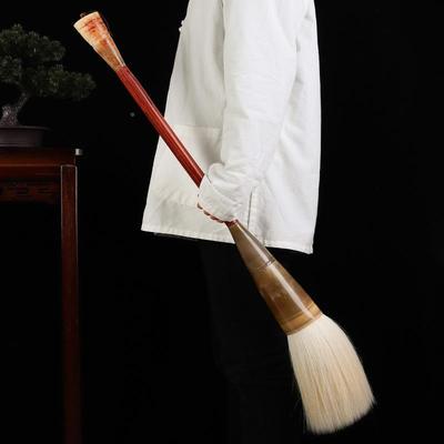 92演厘米大号加长大斗笔羊道毫大字作对创CNB联牌匾影楼拍照表具