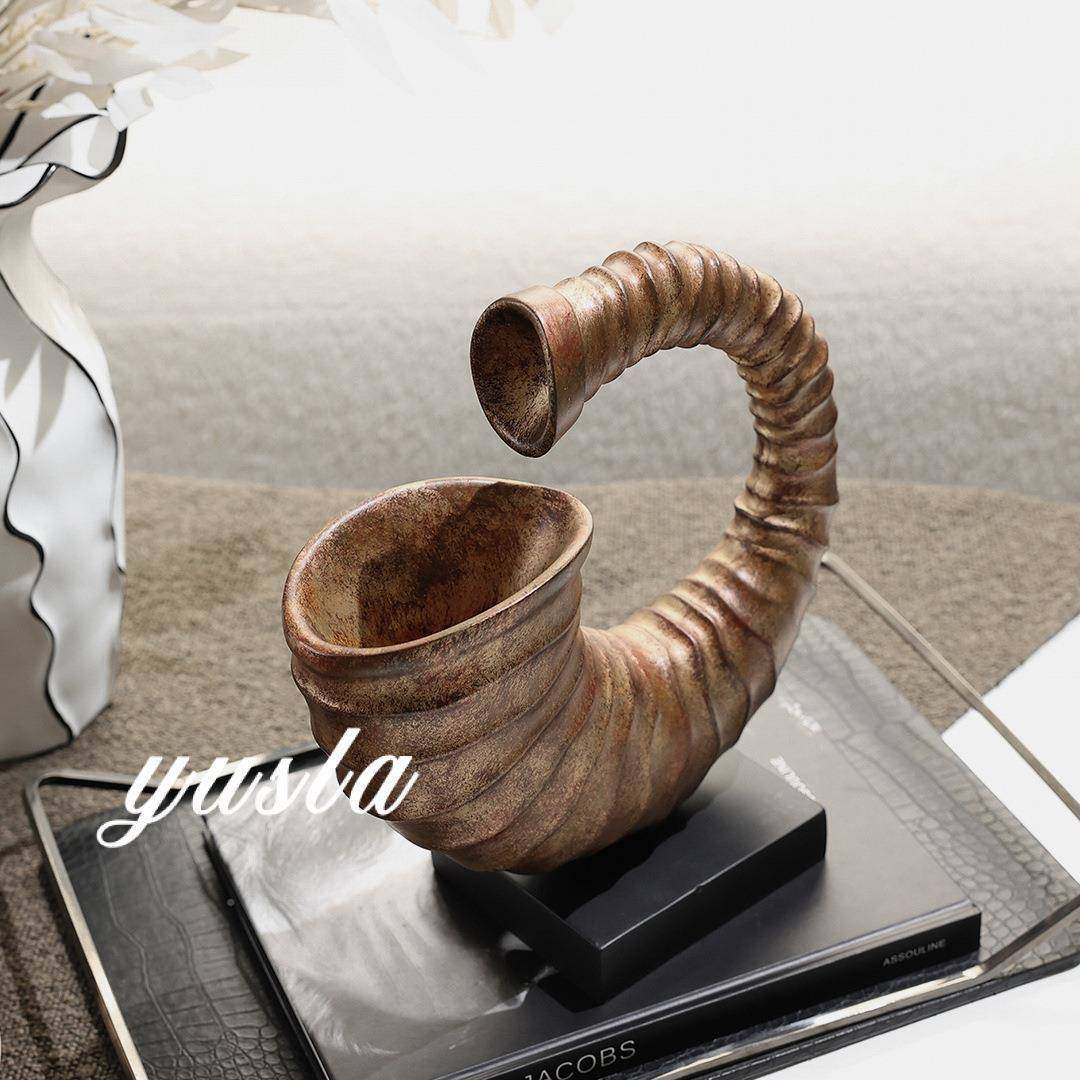 树古脂意式样板间客厅电视柜风摆件边柜别墅餐办BHS公室摆软装饰