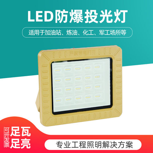 厂家供应LED三防投光灯 100W200W加油站顶棚泛光探照灯