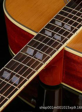 Guitar抛吉他寸云杉桃芯圆花寸角吉他ED48新手入门亮光光练