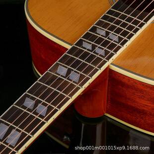 Guitar抛吉他寸云杉桃芯圆花寸角吉他ED48新手入门亮光光练