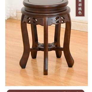 中实木古筝凳圆凳明清古典餐矮桌凳琴子凳榆木仿式古板麦太保凳凳