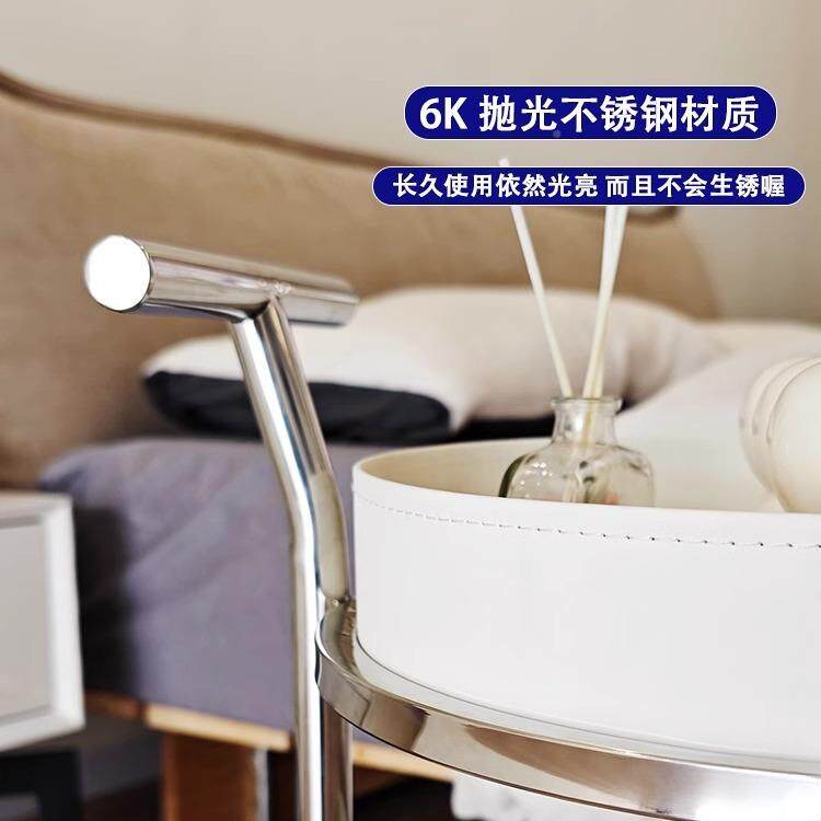 不形锈移钢沙发边几小推车圆网红中古创室意客厅卧床头置物架XFC-