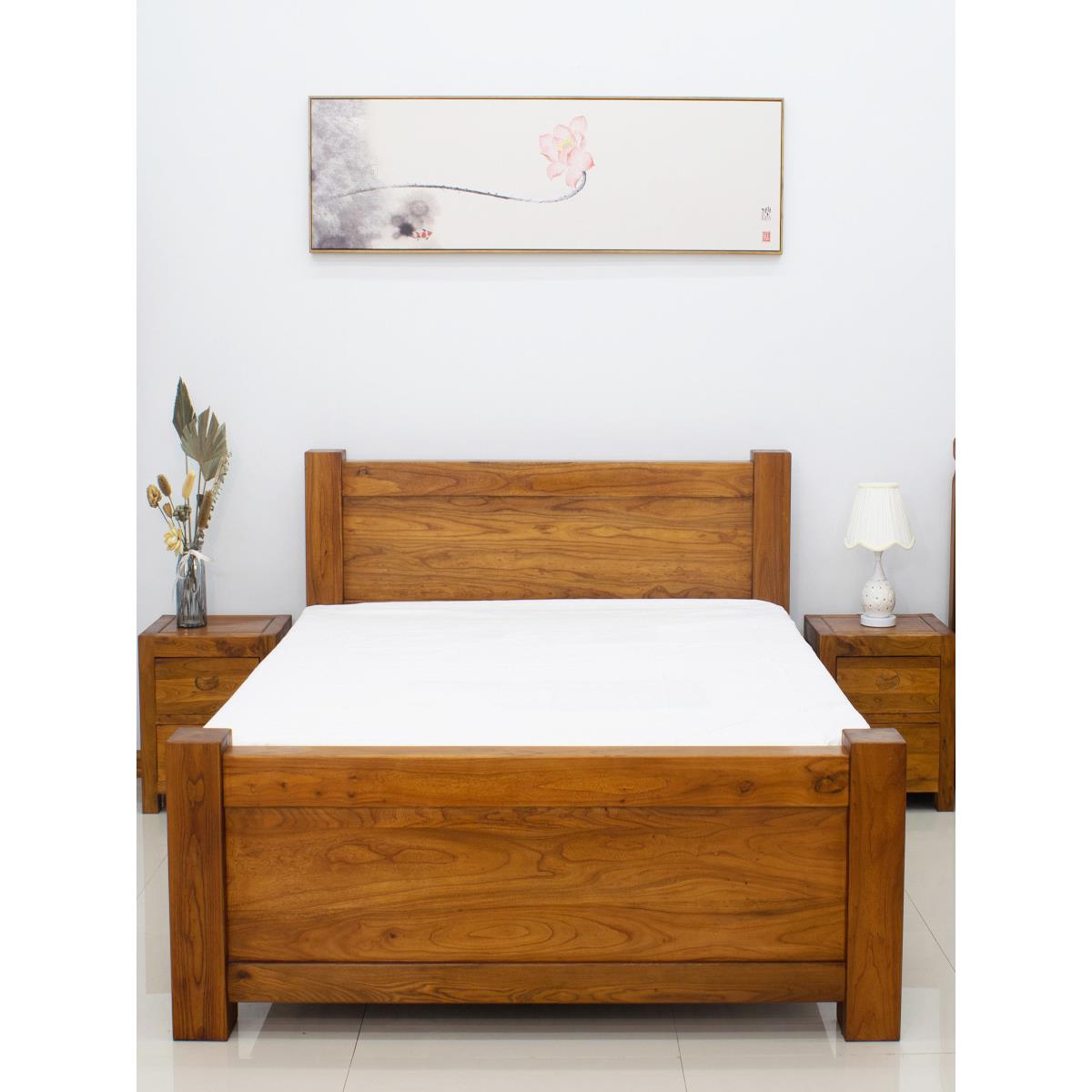 7YX5.8米1.米实F7TM86S91木双人床免漆简新约中式工厂直销卧室家