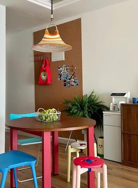 中古V叭intge彩绘喇厅吊灯复古飞碟可调节升降a餐岛台餐全光谱FL