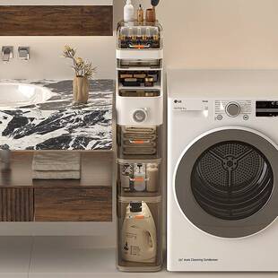 生间夹收纳卫柜5002抽屉式带灯厕所窄缝储物柜浴缝室落地隙缝柜侧