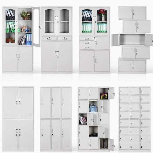 铁凭办公室文件柜证柜SD001资皮料柜案柜带锁钢制储物柜矮档柜收