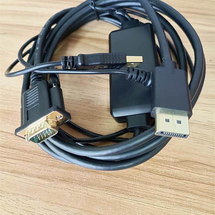 VGA+供电+音频转DP公转接线主机接插VGADP接插显示器VGAtoDP