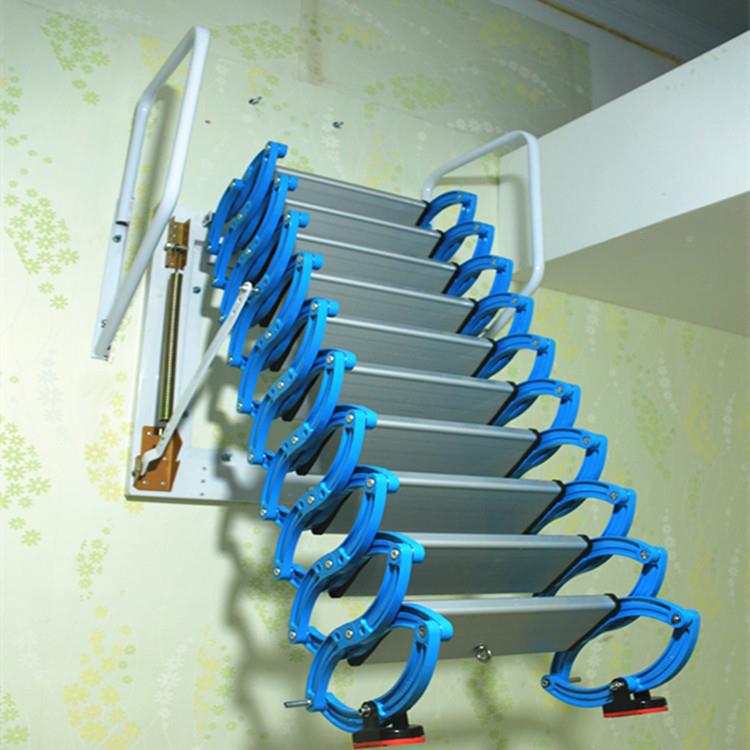 复壁挂拉阁楼缩楼HNH梯室内室外式别墅隔伸层家用折叠伸成品梯子
