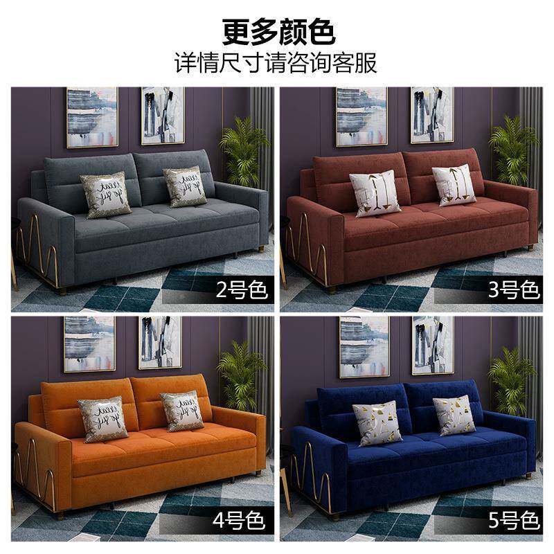 轻奢用折叠沙发床两伸缩多功能ZWQ多尺寸双小人三人型沙发可以当