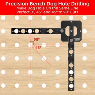 用于钻孔3/定4工作台位孔的便HIB式钻孔导向器携“木工工作台打