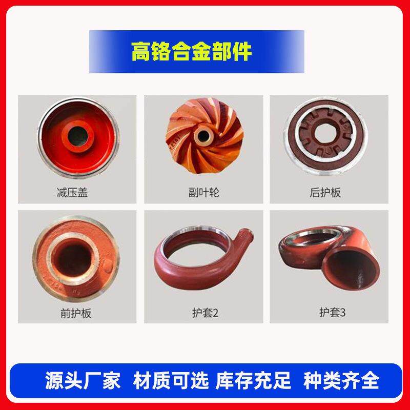 耐腐蚀ZJ渣浆泵叶轮过流件AH减压盖护板护套泵头泵壳污水泵配件