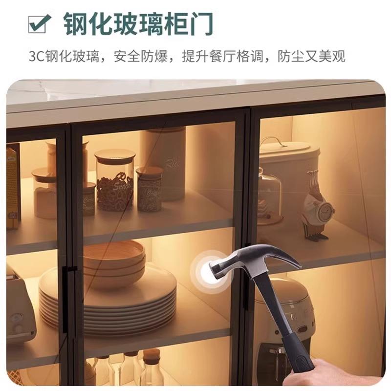 岩板厨房置物家多用多层餐边柜客厅功能储BTN物可移柜动柜实木小