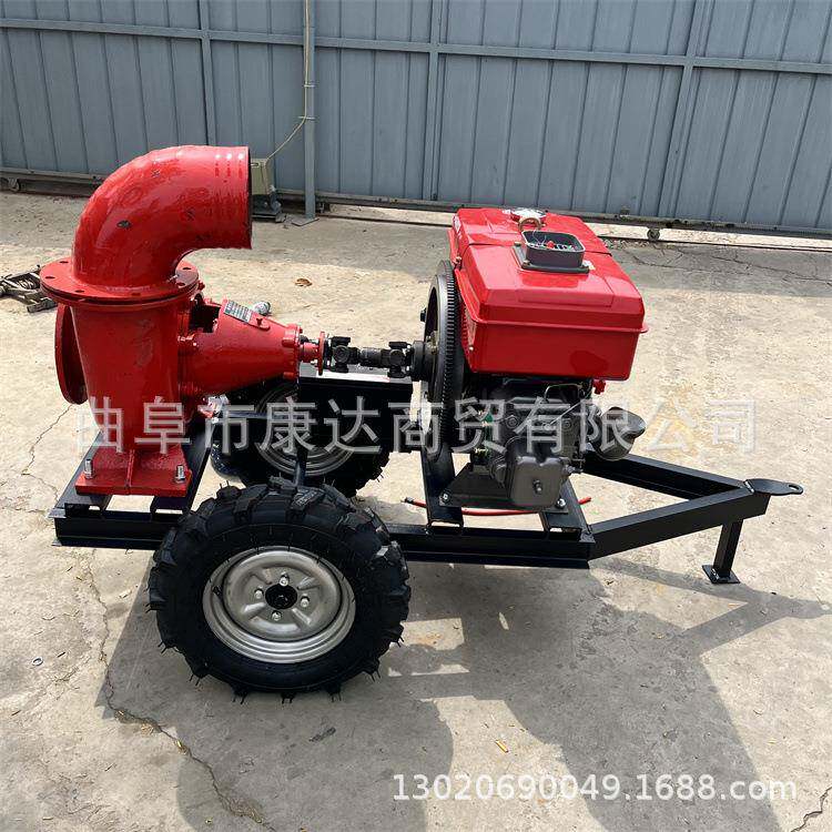 车排款抽水泵图片油柴机带动水拖泵6寸8寸水泵工地抽IMW水机