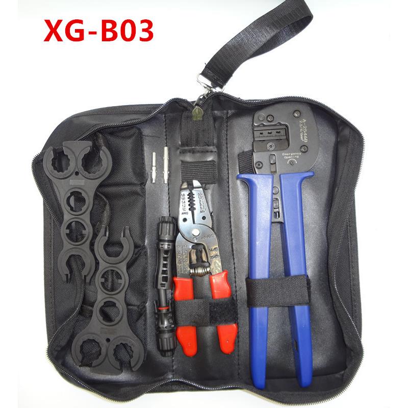 VSA多能太阳mc4伏电能功工压线剥线钳光冷压端子钳压接钳工具包套